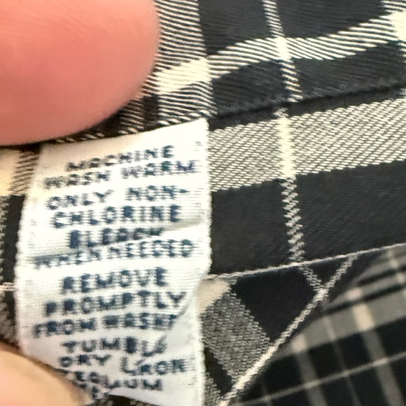 Ralph Lauren Vintage Plaid Long Sleeve Button Down Shirt. Black and Beige Size-M - Picture 10 of 16
